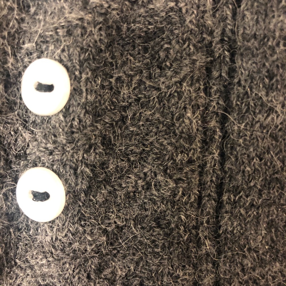 Grey Alpaca Leaves Thigh High Socks - Picture 8 of 11